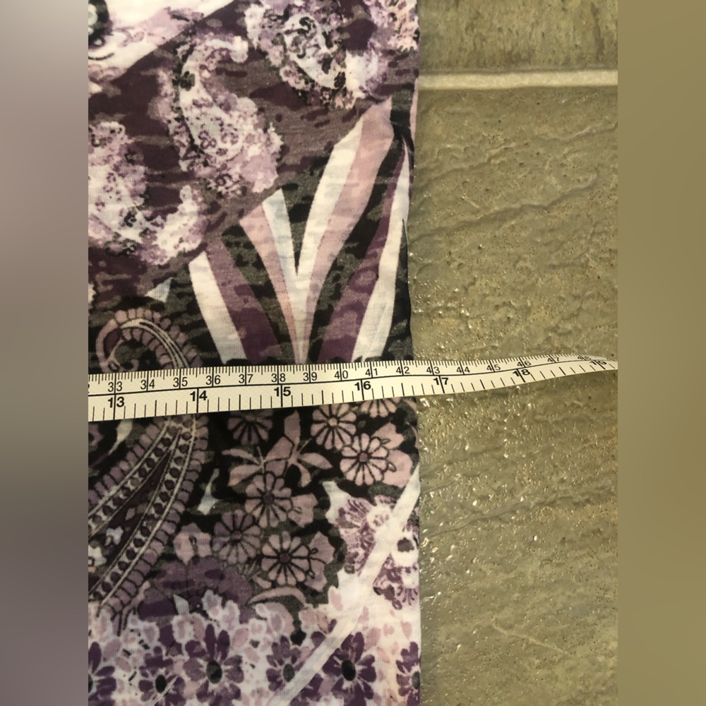 Cleo Purple Patterned Tank Top - Picture 5 of 9